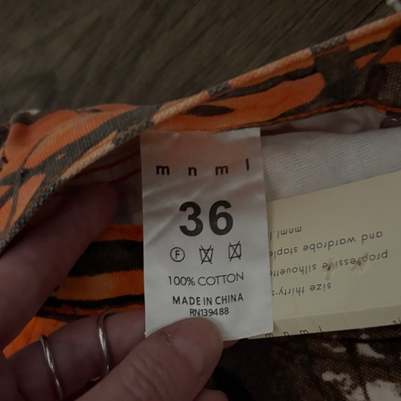 MNML Orange Camouflage Camo Cargo Carpenter Pants NWT Size 36 - Picture 4 of 11